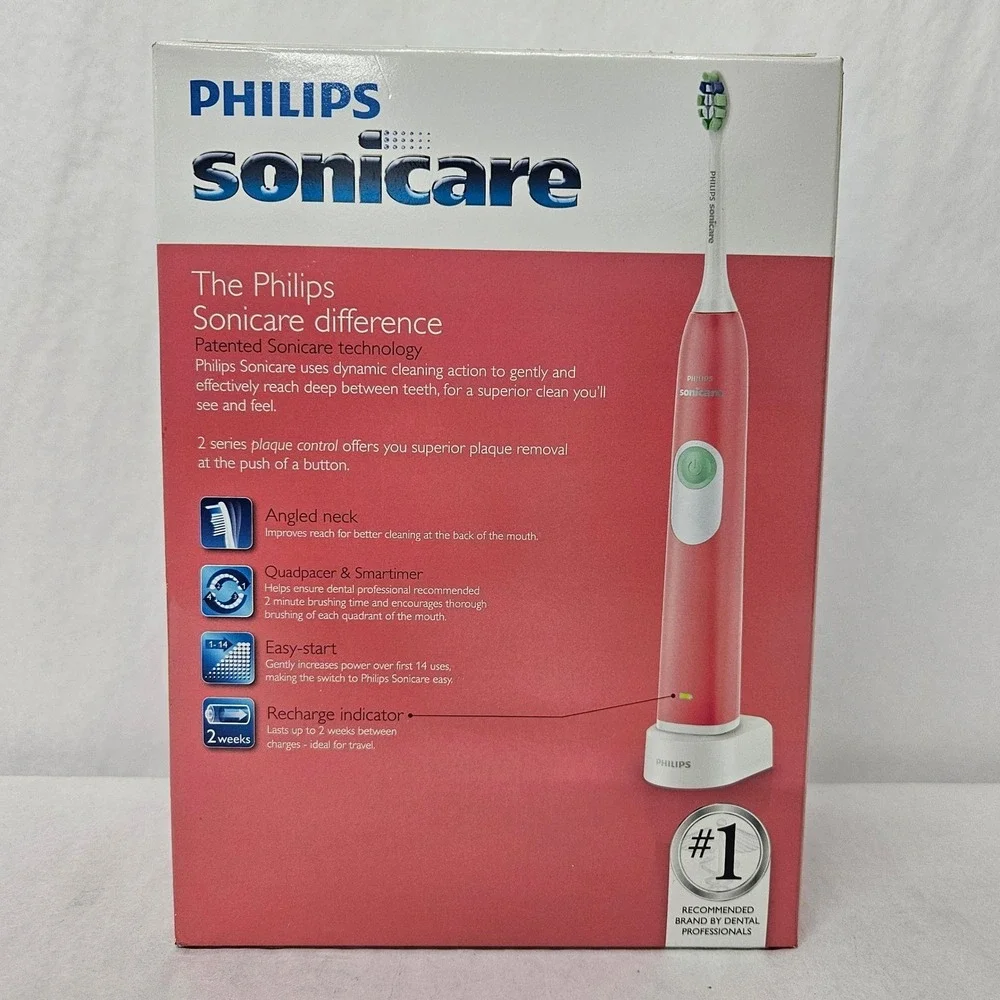 Philips Sonicare 2 Series Plaque Control Electric Toothbrush Pink HX6211/47 NEW